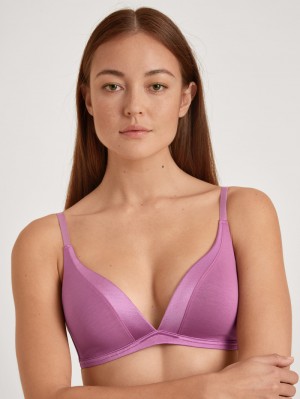 Biancheria Intima Donna Calida Cate Triangle Bra With Padding Mulberry Mauve | 6837-OAWFM