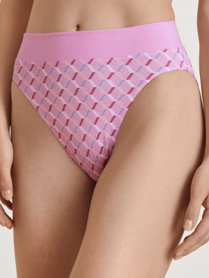 Biancheria Intima Donna Calida Elastic Trend Brief, High Waist Rosa | 5092-QJAWI