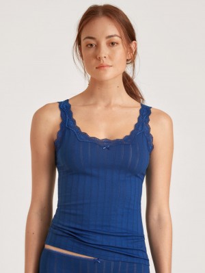 Biancheria Intima Donna Calida Etude Toujours Tank Top Blu | 4869-KAGXD