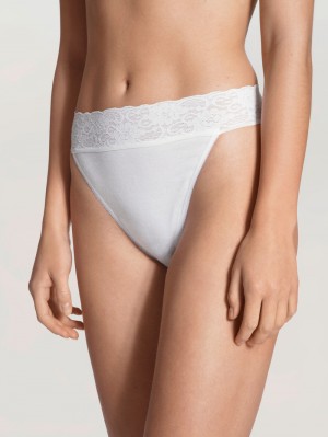 Biancheria Intima Donna Calida Iconics Tanga Weiss | 8591-EZNFA