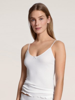 Biancheria Intima Donna Calida Light Spaghetti Top Weiss | 9246-GKJMV