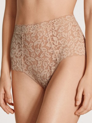 Biancheria Intima Donna Calida Natural Comfort Lace Brief Rosa | 9462-DOHYU