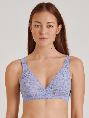 Biancheria Intima Donna Calida Natural Comfort Lace Soft Non-wired Bra Lavanda | 4627-QVOCB