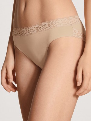 Biancheria Intima Donna Calida Natural Comfort Lace Brief Rosa | 0316-HZEMD