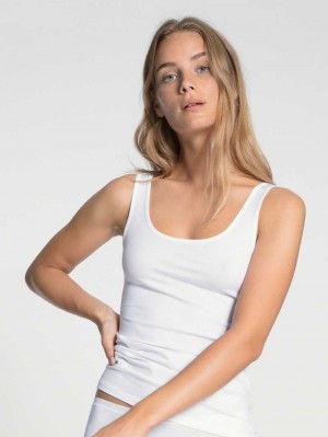 Biancheria Intima Donna Calida Natural Comfort Tank Top Weiss | 1608-QPRYZ