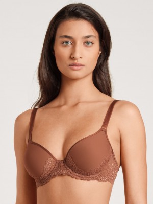 Biancheria Intima Donna Calida Sensual Secrets Spacer Bra Ginger Bisquit | 6084-YPAHC