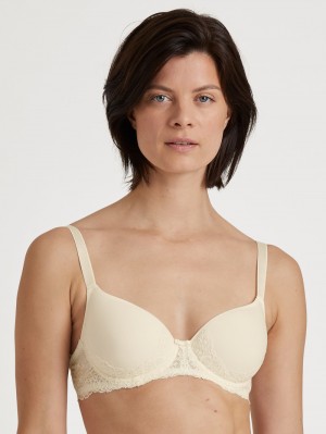 Biancheria Intima Donna Calida Sensual Secrets Spacer Bra Alabaster Crème | 5349-BJPSV