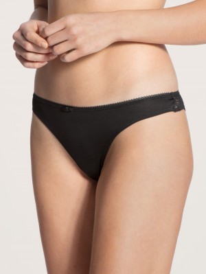 Biancheria Intima Donna Calida Sensual Secrets String, Low Cut Schwarz | 7198-OXWKA