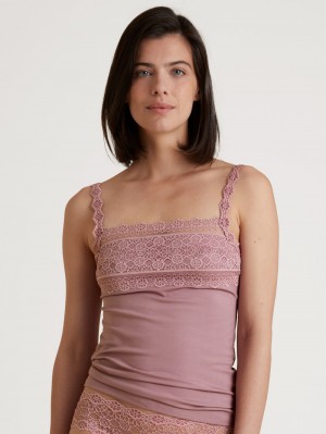 Biancheria Intima Donna Calida Special Spaghetti Top Dusky Orchid | 8094-SCDTY