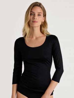 Biancheria Intima Donna Calida Special Shirt 3/4 Sleeve Schwarz | 2379-RTVWG