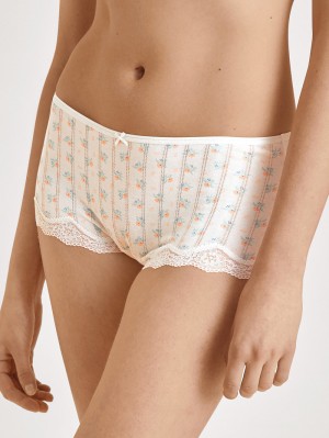 Biancheria Intima Donna Calida Toujours Print Panty Bianche | 3968-QFJSB