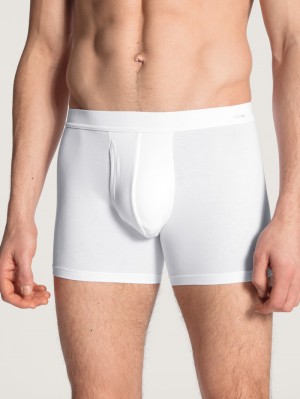 Biancheria Intima Uomo Calida Cotton Code Boxer Brief, With Fly Weiss | 3594-VAWPJ