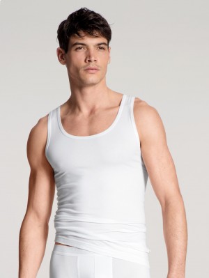 Biancheria Intima Uomo Calida Focus Athletic Shirt Weiss | 4805-JERXV