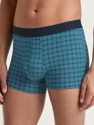 Biancheria Intima Uomo Calida Grafic Cotton Boxer Brief Blu | 0621-UGNTZ