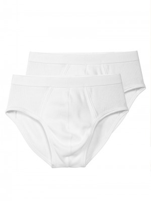 Biancheria Intima Uomo Calida Natural Benefit Briefs In A Double Pack Weiss | 1509-DVEZC