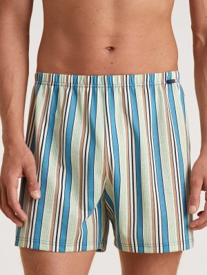 Biancheria Intima Uomo Calida Prints Boxer Shorts Blu | 7806-OCKST