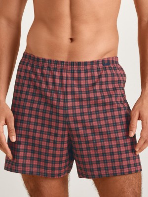 Biancheria Intima Uomo Calida Prints Boxer Shorts Rosse | 3482-MXSCQ