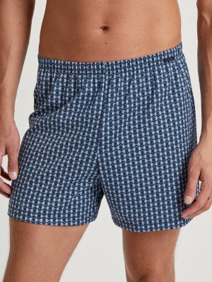 Biancheria Intima Uomo Calida Prints Boxer Shorts Blu | 5970-FQXWS