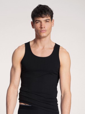 Biancheria Intima Uomo Calida Pure & Style Athletic Shirt Schwarz | 4213-PAYXN