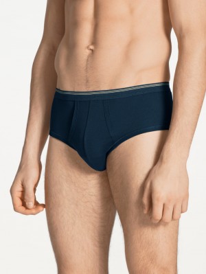 Biancheria Intima Uomo Calida Twisted Cotton Classic Brief With Fly Admiral | 9034-EDWUQ