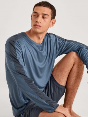 Deepsleepwear Uomo Calida Dsw Cooling Shirt Long-sleeve Indaco | 1478-BOQPT