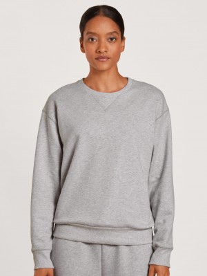 Loungewear Donna Calida Circular Lounge Sweatshirt, Cradle To Cradle Certified® Grigie | 7460-VXPCH