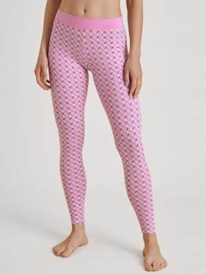 Loungewear Donna Calida Elastic Trend Leggings Rosa | 5861-VLIUP