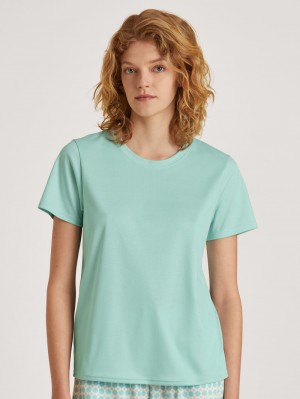 Loungewear Donna Calida Favourites Balance Shirt Short Sleeve Blu | 4251-MYRTG