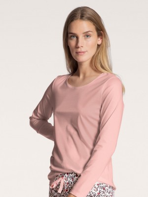 Loungewear Donna Calida Favourites Dreams Shirt Long Sleeve Rosa | 2347-ZGFQX