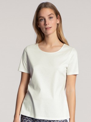 Loungewear Donna Calida Favourites Dreams Shirt Short Sleeve Bianche | 3790-OCYEA