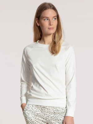 Loungewear Donna Calida Favourites Dreams Shirt Long Sleeve Bianche | 7825-LTYHS