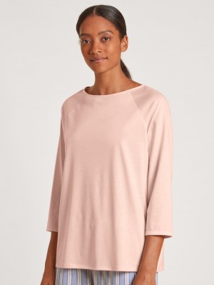 Loungewear Donna Calida Favourites Rosy Shirt 3/4 Sleeve Pearl Blush | 9246-BLRCQ