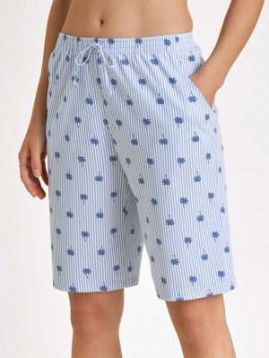 Loungewear Donna Calida Favourites Serenity Bermudas Blu | 1580-OBXIC