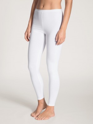 Loungewear Donna Calida Natural Comfort Leggings Weiss | 2465-RUVMY