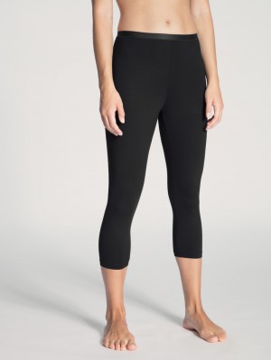 Loungewear Donna Calida Natural Comfort 3/4 Leggings Schwarz | 8247-DUOCM