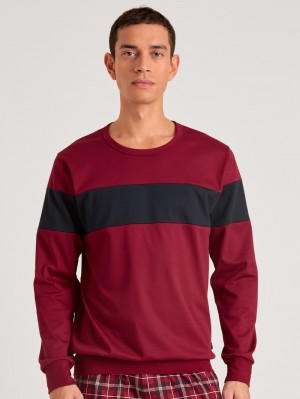 Loungewear Uomo Calida Family & Friends Sweatshirt Rosse | 4216-UVTZX