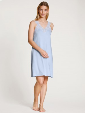 Pigiami Donna Calida Elegant Dreams Nightdress Blu | 6590-ZAJSK