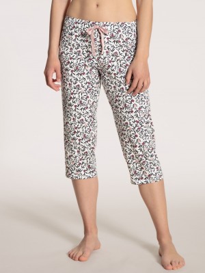 Pigiami Donna Calida Favourites Dreams 3/4 Pants Bianche | 1836-HIUTC