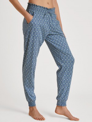 Pigiami Donna Calida Favourites Energy Pants Blu | 9280-GRBJV