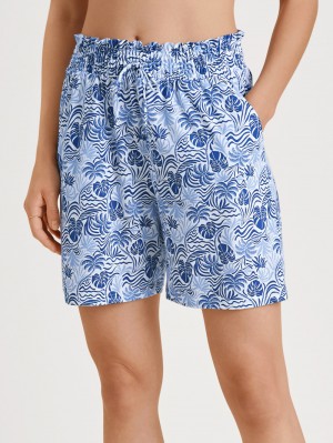 Pigiami Donna Calida Favourites Serenity Shorts Blu | 4598-AHNRK