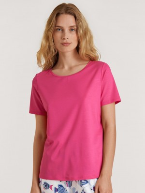 Pigiami Donna Calida Favourites Serenity Shirt Short-sleeve Rosa | 1375-QRYEU