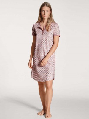 Pigiami Donna Calida Lovely Nights Sleepshirt, Length 95cm Rosa | 2690-ABPJR