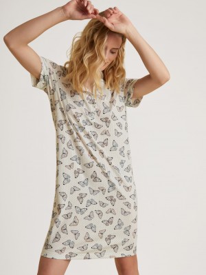 Pigiami Donna Calida Night Lovers Sleepshirt, Length 95cm Blu | 7931-LHQOJ