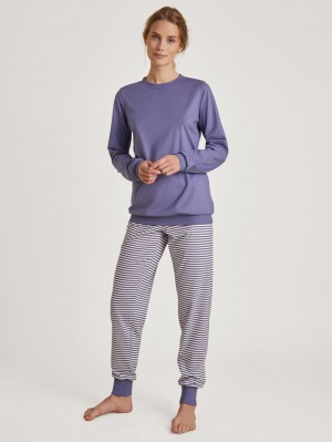 Pigiami Donna Calida Special Pyjama With Cuff Viola | 9547-RAJYZ