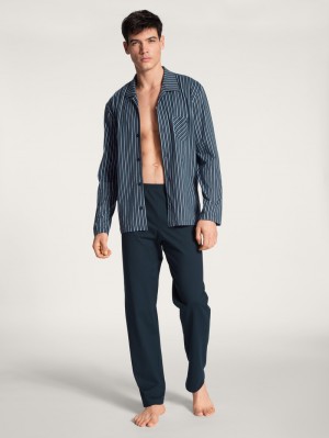 Pigiami Uomo Calida Relax Imprint Pyjama Buttoned Corallo | 2164-DBIQG