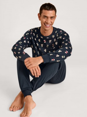 Pigiami Uomo Calida Relax Teddy Pyjama With Cuff Corallo | 2584-MDBRJ