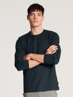 Pigiami Uomo Calida Remix Basic Sleep Shirt Long Sleeve Corallo | 3246-EKJFQ