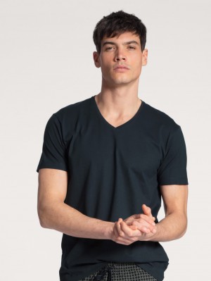 Pigiami Uomo Calida Remix Basic Sleep V-shirt Corallo | 2754-SKJEB