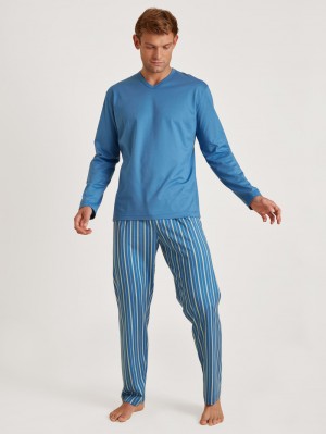 Pigiami Uomo Calida Special Pyjama Blu | 9604-PNXER