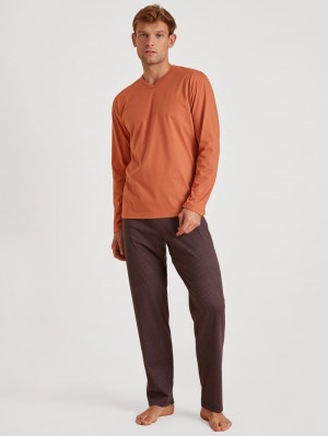 Pigiami Uomo Calida Special Pyjama Redwood | 9067-MTQXC